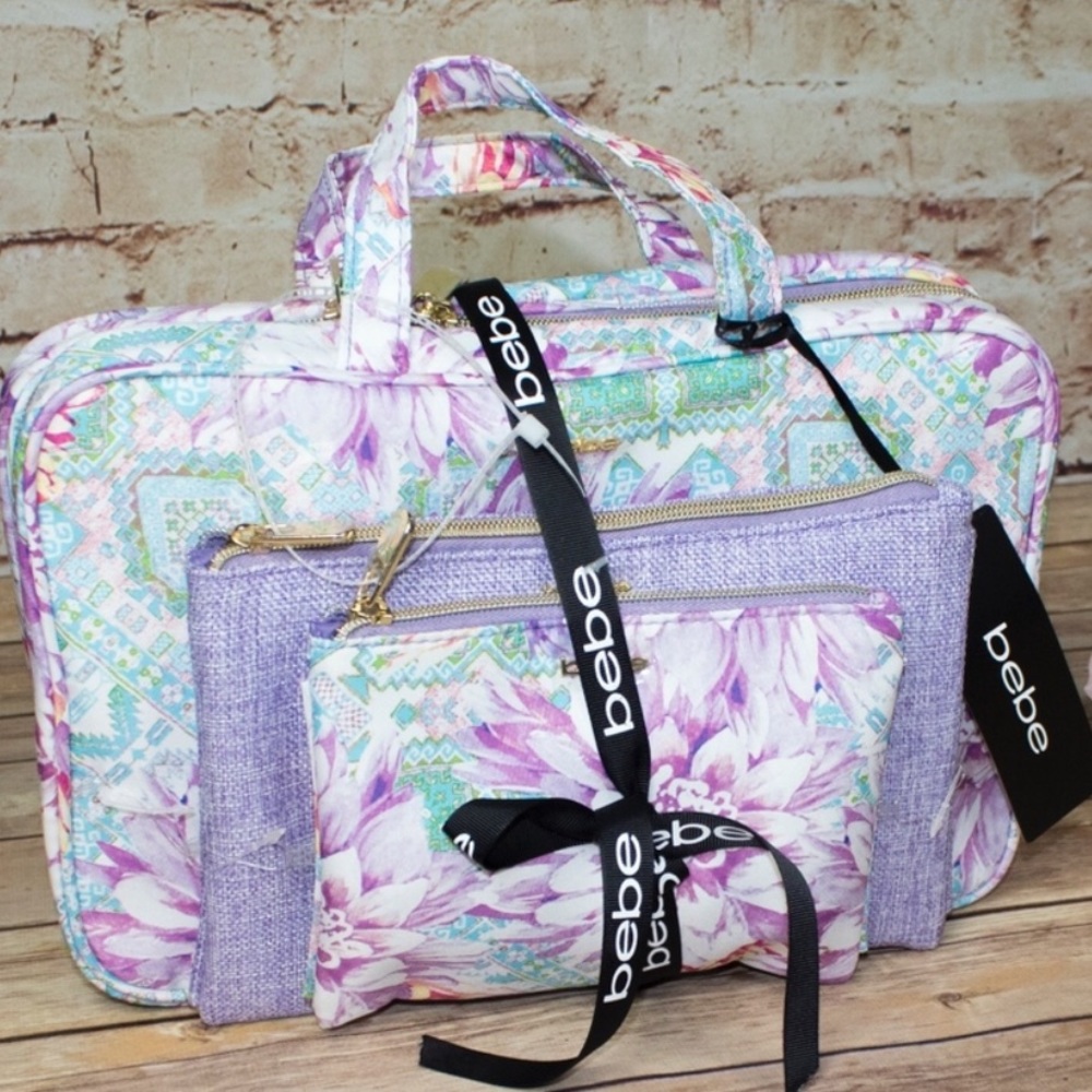 NWT BeBe 3 Piece Cosmetic Case - Picture 1 of 7
